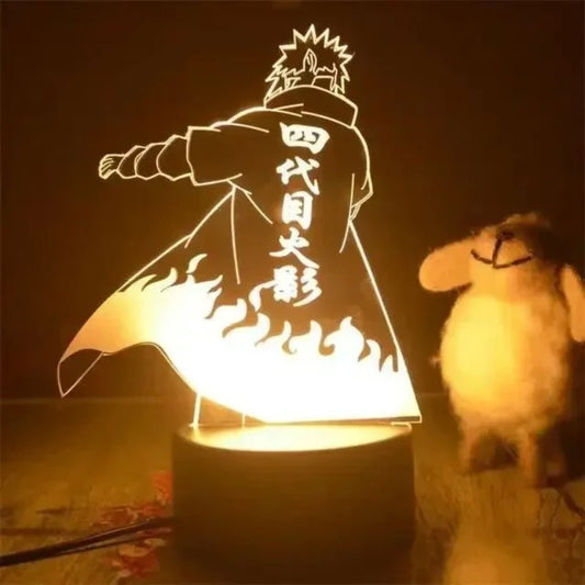 Naruto Anime Action Figures Night Light Manga Boruto Itachi Akatsuki Bedroom Lamp Children Uzumaki Namikaze Minato Gift Toys