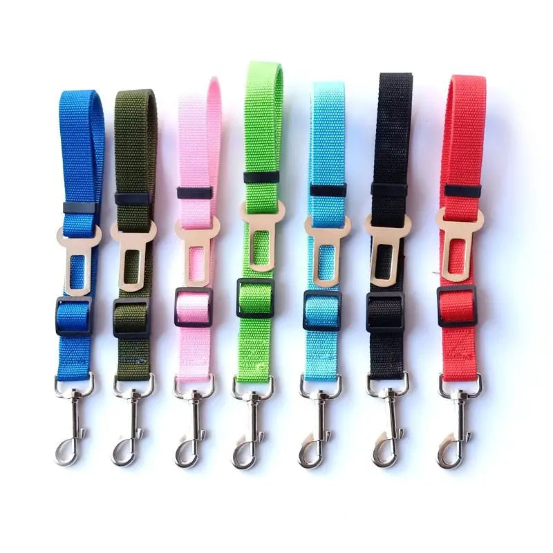 Dog Car Seat Belt Safety Protector Travel Pets Accessories Dog Leash Collar Breakaway Solid Car Harness