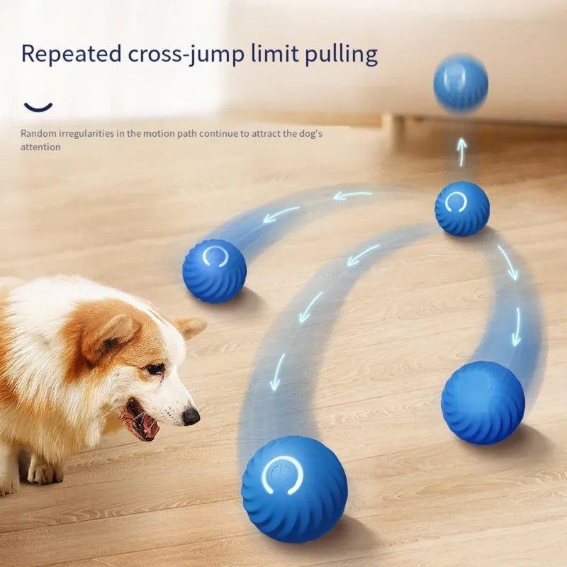 Smart Electric Ball Toy Gravity Jump Balls Dog Plaything USB Charging Automatic Teasing Dogs Artifact Intelligent Pet Cat Toys