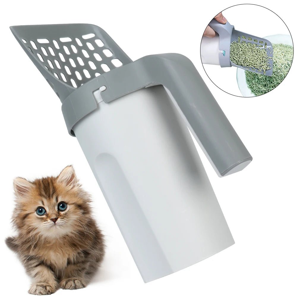 Cats Supplies With Waste Bags Self-cleaning Pet Cleanning Tool Cat Sand Cleaning Cat Litter Shovel Cat Litter Box Scoop